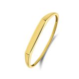 Lucardi 14 karaat geelgouden ring met bar - Ring - 14 Karaat Goud - Geelgoud - 17.50 / 55 mm