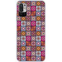 Xiaomi Redmi Note 10 5G Patchwork mandala bedrukt siliconen hoesje