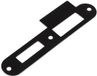 SHI B.V. Plaque de gâche pour serrures à pêne dormant et à bec-de-cane - 127 x 36.5 mm - noir