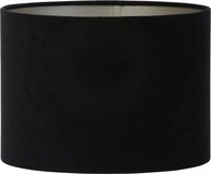 Light & Living Cilinder Lampenkap Velours - Zwart - Ø35x25cm