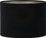 Light & Living Abat-jour cylindrique velours - Noir - Ø35x25cm