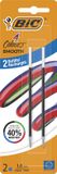 BIC vulling voor balpen 4 Colours Smooth | medium | blister van 2 stuks | blauw