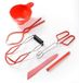 Set de 6 accessoires de conservation en acier inoxydable