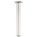 Wagner meubelpoot/tafelpoot/meubelvoet Classic Retro - Ø 30 x 300 mm, geïntegreerde schroefplaat 60 x 60 mm, binnendraad Ø 10 mm, staal in geborstelde roestvrij stalen look - 12113001