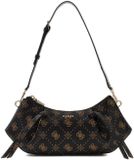 GUESS Allegra Shoulder Bag Espresso Logo donkerbruin