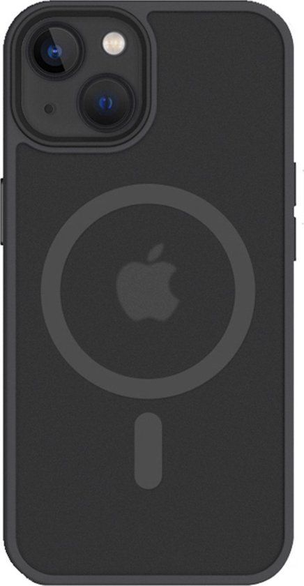 Merkloos Jumada's iPhone 15 Hoesje - Mat Zwart - Geschikt voor MagSafe - 6,1 inch