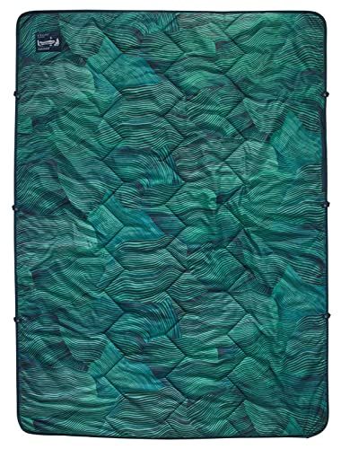 Thermarest Stellar Blanket groen 190 cm - Green Wave Print