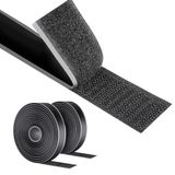 AiQInu Klittenband, zelfklevend, extra sterk, 8 m x 20 mm, klittenbandsluiting, zelfklevend, lusband en haakband, dubbelzijdig klittenband voor vliegengaas, handwerk