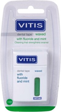 Vitis Dental Tape Waxed 50m - Fluoride Mint