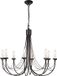 Steady Lighting Lustre champêtre - Métal - Noir - E14 - 86cm