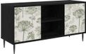 vidaXL Tv-meubel GOTHA 102 x 33 x 51 cm Zwart eiken Bewerkt hout