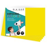 Cartulina m-office Cartulina de Colores A4 Amarillo Fuerte 180gr 500 Hojas