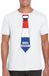 Bellatio Decorations Shoppartners Bv Geslaagd t-shirt wit met stropdas heren M