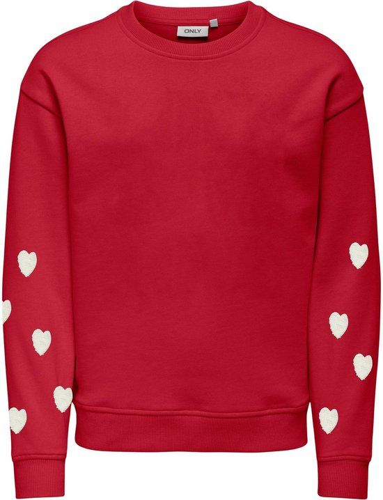 ONLY Kids Only Marisa Teddy Heart Sweater Junior - Rood - Maat 158/164