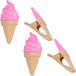 Gerimport Pince à serviette - 4x - marron - glace - pince à serviette - plastique