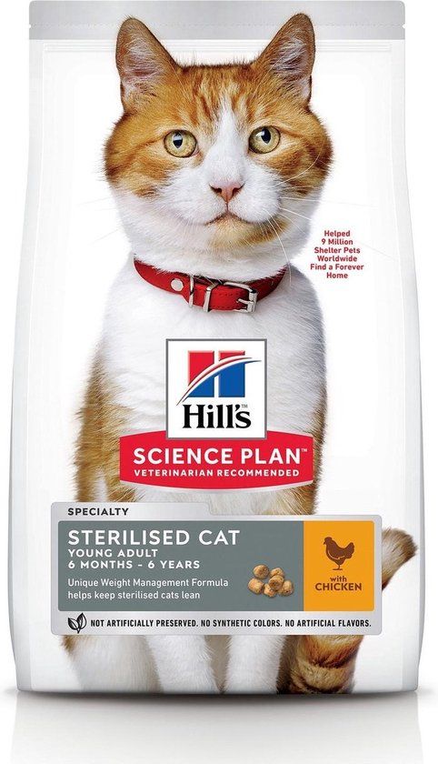 Hill's Science Plan Hill's - Feline Sterilised Adult For Cats - Chicken Kip 10kg