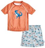 Playshoes kinderbadset met UV-bescherming Dino Ocker