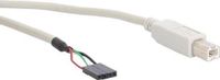 Inline USB 2.0 Kabel - USB B - Male/Female - 0.4m - Wit