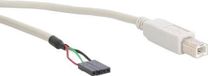 Inline USB 2.0 Kabel - USB B - Male/Female - 0.4m - Wit