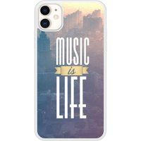 iPhone 11 Bedrukt siliconen hoesje Music is life