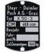 Puch Plaque constructeur Puch X 50 - 3 d.60x40mm