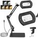 Loupe avec lumière, grossissement 15x/30x, éclairage LED, avec pince, noir