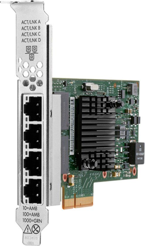 HPE P51178-B21 Netwerkadapter - PCIe - Gigabit Ethernet - voor ProLiant DL20 Gen10, DL325 Gen10, DL360 Gen10, DL380 Gen10, ML30 Gen10