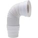 Wirquin 71260001 uittrekbare metalen pantser 340-750 mm | WC-aansluiting, behuizing van polypropyleen, mondstuk van ABS, geschikt voor alle configuraties, wit