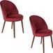 Dutchbone Barbara Eetkamerstoelen Rood - Set van 2