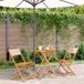 Maison Exclusive - Ensemble de bistrot 3 pièces en tissu beige et bois massif