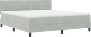 vidaXL lit boxspring avec matelas gris clair 180 x 200 cm velours