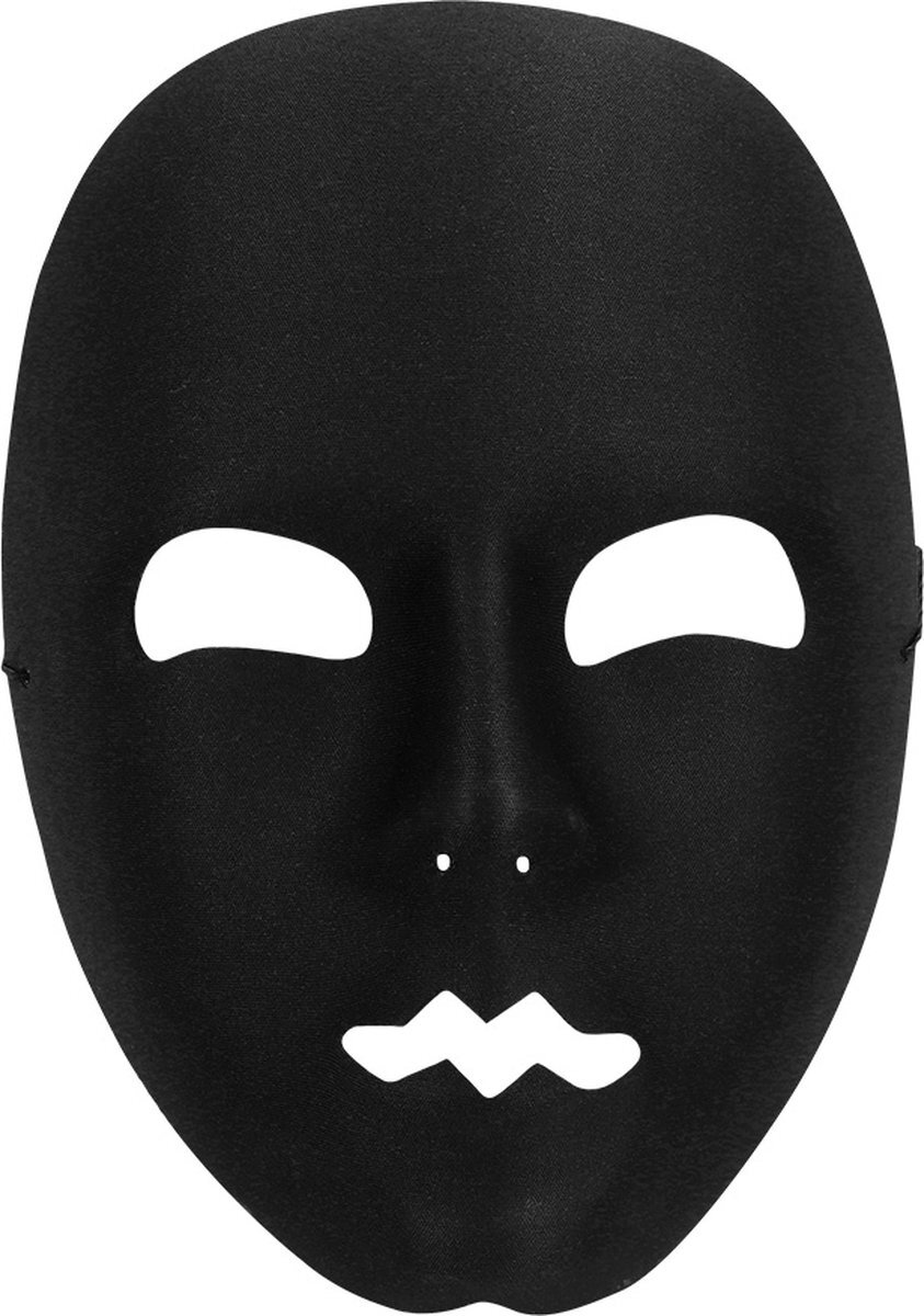 Boland - Gezichtsmasker Mime Zwart - Volwassenen - Goochelaar