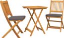 vidaXL Bistro Set 3-delig Massief Acaciahout Bruin