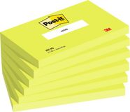 Post-it Notes | 100 vel | 7,6 x 12,7 cm | Neongroen | Pak van 6 blokken