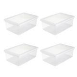 keeeper Bak bea met ventilatiesysteem, 39 x 26,5 x 14 cm, 11 l, transparant, 4 stuks