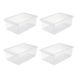 keeeper Bak bea met ventilatiesysteem, 39 x 26,5 x 14 cm, 11 l, transparant, 4 stuks