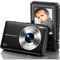 SZSMART Compacte digitale camera DC403 FHD 44MP zoom 16X 2.4 inch scherm - zwart