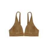 Sam Friday voorgevormde triangel bikinitop Flood met lurex olijfgroen