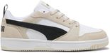Puma Rebound v6 Low SD Unisex Beige/Wit/Zwart Suède/Synthetisch Sneakers Schoenmaat 39