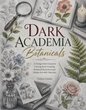 Dark Academia Botanicals: A Vintage-Style Grayscale Coloring Book Featuring Botanical Illustrations and Antique Scientific Drawings