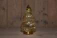 Annas Collection B.O.T. Tree Glass 15X28,5 cm Amber With Golden Base 10Led kerstverlichting