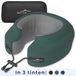 Best Life Coussin de nuque Avion - Coussin de voyage Voiture - Mousse à mémoire de forme - Vert