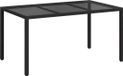 vidaXL Eettafel polyrattan zwart 150 x 90 x 75 cm