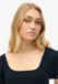 Superdry Top en viscose pour femme Manches courtes Col carré Bleu UK16-EU44
