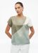 s.Oliver T-shirt Vrouwen Licht Turquoise Viscose Korte Mouw Ronde Hals Aansluitend Colorblock