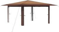 vidaXL Gazebo 4 x 4 m Beige en Bruin