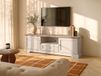 Vente-unique Meuble TV avec 2 portes, 1 tiroir et 1 niche - Beige et naturel clair - ZARULA