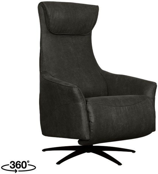 LABEL51 Lund Fauteuil - Grijs - Kunstleer