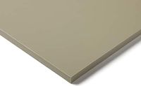 RS PRO PP kunststof plaat, beige, 10 mm x 500 mm x 1000 mm tot +80 °C, volledig
