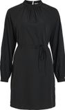 VILA Vigraffy High Neck L/S Dress - Noos Dames Mini Jurk - Polyester - Zwart - Maat 42